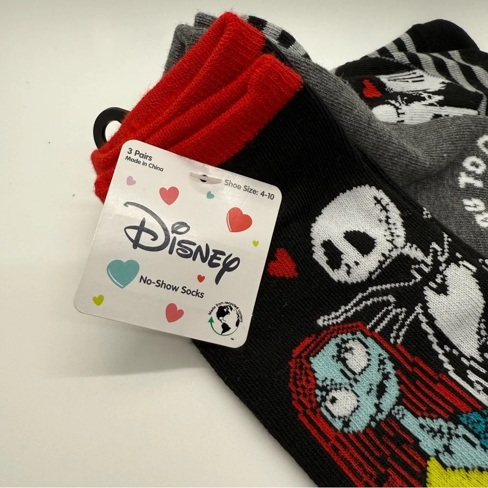 Disney Women's Nightmare Before Christmas Socks‎ - Black and Gray Shoe Size 4-10